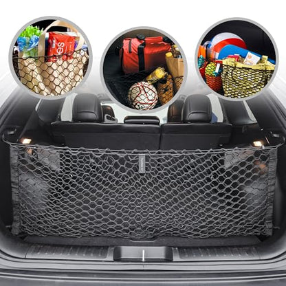 Envelope Style Elastic Trunk Mesh Cargo Net for Jeep Cherokee Latitude Limited 2019-2025 - Premium Trunk Organizers and Storage - Luggage Net for SUV - Best Car Organizer for Jeep Cherokee