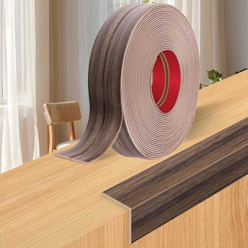 Wall Corner Protector Moulding Trim Peel and Stick Wall Corner Guards Trim Flexible Self Adhesive Edge Protector Moulding, 0.8 in x 10 Ft, Smoked Brown Wood - color: Smoked Brown Wood, size: 0.8 In x 10 Ft