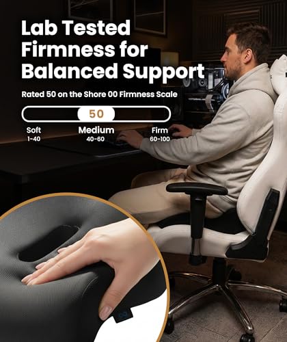 Doctor Recommended Memory Foam Seat Cushion for Office Chairs & Car - Ergonomic Office Desk Accessories - Cushions for Tailbone Pain Relief, Sciatica