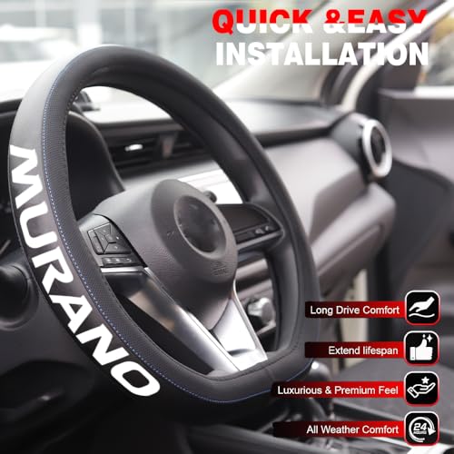 XITER Leather Steering Wheel Cover for Murano 2025-2026,with Murano Logo - color: Murano 2025-2026,With "Murano " LOGO