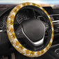Sunflower Car Steering Wheel Cover, Non Slip Universal Wheel Protector Elastic 15 Inch Car Accessories for Men Women - color: sunlower
