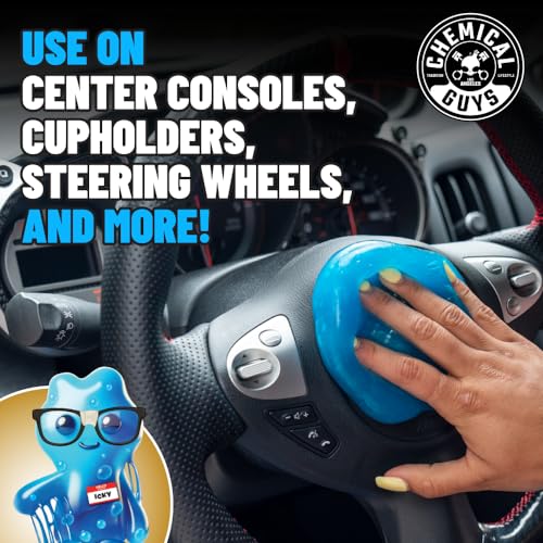 Chemical Guys Car Cleaning Kit Interior 9-Piece - Total Interior Cleaner, Sticky Icky Green Apple & Strawberry Detailing Gel, 3 Detailing Brushes, 3 Towels, Safe for Cars, Trucks, SUVs & More - style: KIT
