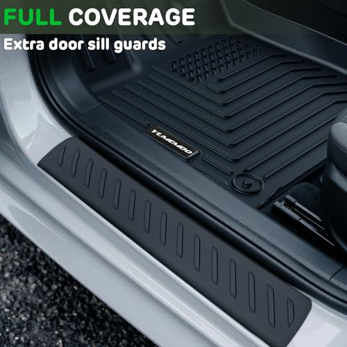 Floor Mats for 2023-2026 Honda Pilot Upgrade Trunk Mat with Backrest Mat All Weather Floor Liners TPE Rubber Cargo Liner Fit for 2026 Honda Pilot Anti-Slip Full Set Automobile Mats Accessories - size: for 2023-2026 Honda Pilot All Mats