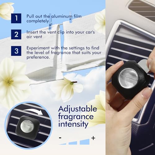 Car Air Fresheners, 6 Pack, Fresh, Car Fresheners Vent Clips, Long Lasting Air Freshener, Car Refresher for Men Women