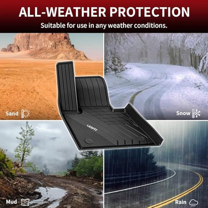 LASFIT Floor Mats&Trunk Mat Fit for BMW X5 2019-2024 2025 2026 40i/45e/50e/50i/M/M50i/M60i, All Weather TPE Custom Fit 1st&2nd Row Full Set Car Mats & Cargo Liner(Only for 5 Passengers), Black - size: 3) X5 2019-2025 2026 | Full Set