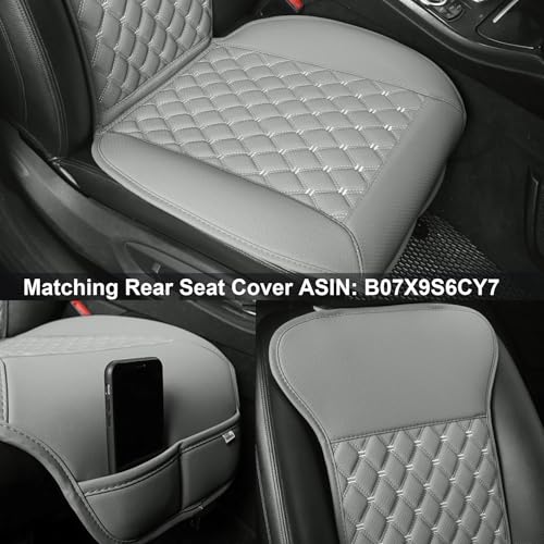 Black Panther Car Seat Cover, Luxury Car Protector, Universal Anti-Slip Driver Seat Cover with Partial Backrest Coverage (Middle Part Only) (1 Piece, Grey) - color: 1Piece-Gray