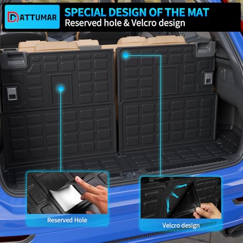 Cargo Mat Compatible with 2010-2024 Toyota 4 Runner 7 Seat Cargo Liner Trunk Mat TPE Back Seat Cover Protector 2023 4Runner Accessories (Fit 7 Seat,Trunk Mat+3rd Row Backrest Mats) - size: Trunk Mat+3rd Row Backrest Mats