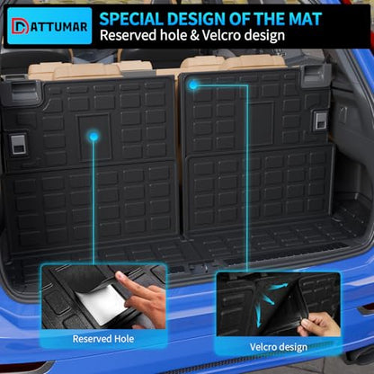 Cargo Mat Compatible with 2010-2024 Toyota 4 Runner 7 Seat Cargo Liner Trunk Mat TPE Back Seat Cover Protector 2023 4Runner Accessories (Fit 7 Seat,Trunk Mat+3rd Row Backrest Mats) - size: Trunk Mat+3rd Row Backrest Mats