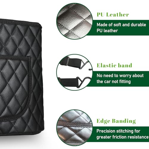 Car Purse Holder Between Seats, Leather Auto Front Seat Handbag Organizer Pocket, Universal Large Capacity Seat Bag Box Storage, Vehicle Interior Backseat Barrier for Kids Pet