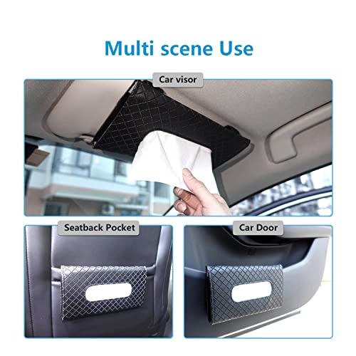 Car Visor Tissue Holder, Sun Visor Napkin Holder Backseat Tissue Case, Premium Car Tissue Box for car, Car Tissue Holder(Beige)