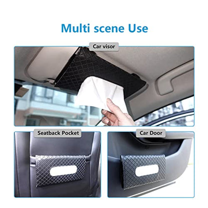 Car Visor Tissue Holder, Sun Visor Napkin Holder Backseat Tissue Case, Premium Car Tissue Box for car, Car Tissue Holder(Beige)
