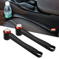 Supin 2 Prices Car Seat Gap Filler Pad PU Leather Console Side Pocket Organizer and one Cup for Cellphone Wallet Coin Key (Black) - color: Black