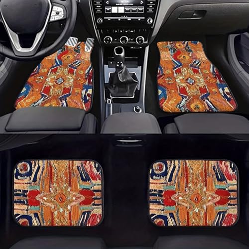 Car Floor Mats Non-Slip Automotive Floor Mats All-Weather Front Rear Car Floor Foot Mat Sets of 4 Pieces Foot Mats Rugs Carpet for Car Trucks SUV Sedans (Fangao-01) - color: Fangao-01