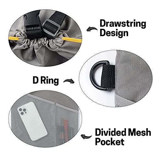 2PCS Car Garbage Can, Hanging Car Trash Bag with Waterproof Leakproof Lining - color: Gray