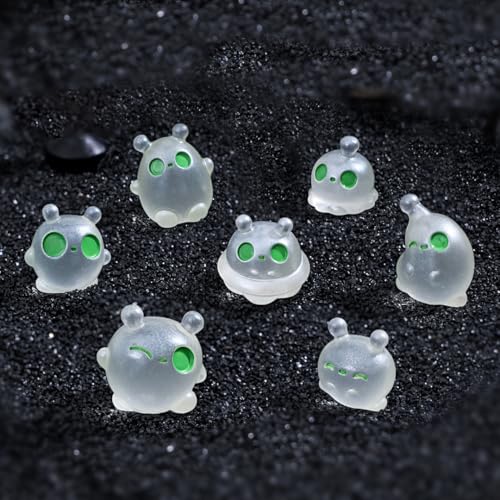 12PCS Mini Cute Alien Car Interior Accessories Dashboard Decorations, Luminous Dash Ornament Desktop Rearview Mirror Computer Monitor Decor for Home Garden Office,Funny Gifts (12PCS Mini Cute Alien)