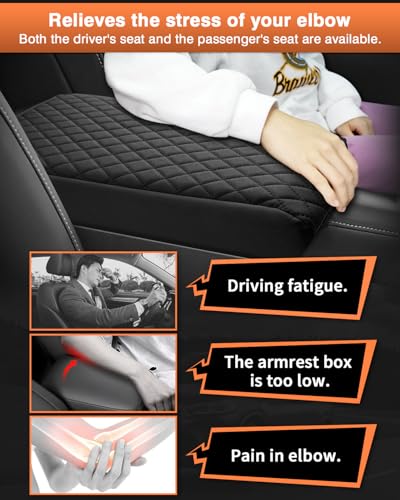 Shademax Custom for 2026 2025 Murano Center Console Cover Armrest Cover for Nissan Murano Accessories 2025 Arm Rest Cushion Pad Leather Middle Console Cover Armrest Seat Box Protector Anti-Scratch - size: Size for Nissan Murano 2025-2026