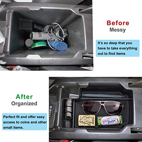 PIMCAR Center Console Organizer Compatible with Chevy Colorado/GMC Canyon 2015-2021 2022, Armrest Insert Tray Secondary Storage Box-Black
