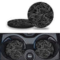 Car Cup Holder Coasters, 2 Pack – 2.75" Universal Auto Anti-Slip Insert Coaster, Rubber Car Coasters, Personalized Car Accessories for Women & Men (Topography) - color: Topography