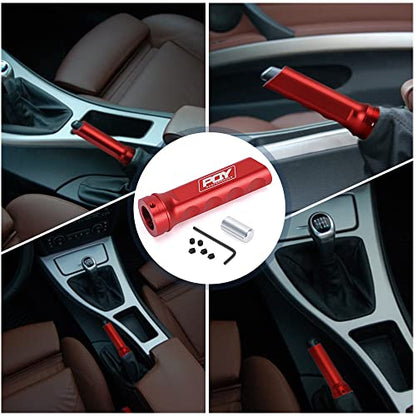 Aluminum Handbrake Cover Hand Brake Sleeve Handle Protector Universal Red - color: red