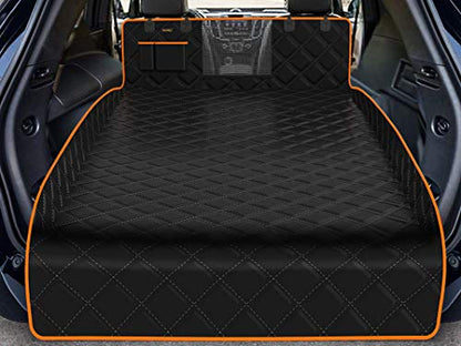Dog Cargo Liner for Large SUV, Waterproof Dog Cargo Cover with Bumper Flap Protection Durable Car Trunk Mat for Pets Keep Your Vehicle Trunk Clean Universal Fit X-Lager SUV Car Seat Cover