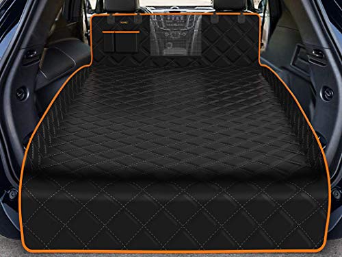 Dog Cargo Liner for Large SUV, Waterproof Dog Cargo Cover with Bumper Flap Protection Durable Car Trunk Mat for Pets Keep Your Vehicle Trunk Clean Universal Fit X-Lager SUV Car Seat Cover
