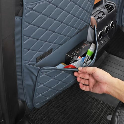 TAIKOO Seat Back Protector,Shields Seat Backs From Kicks and Adds Storage | Keeps seat backs looking new for a long time. Easy to install and clean. 2-piece set - color: Blue