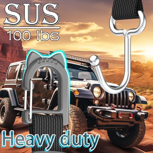 Purse Hook for Car, Adjustable Headrest Hooks for Car with Carabiner, 100 LBS Heavy Duty Metal Car Seat Hooks for Purses and Bags, Easy Install Car Bag Hooks (2 Pack) - style: DL2
