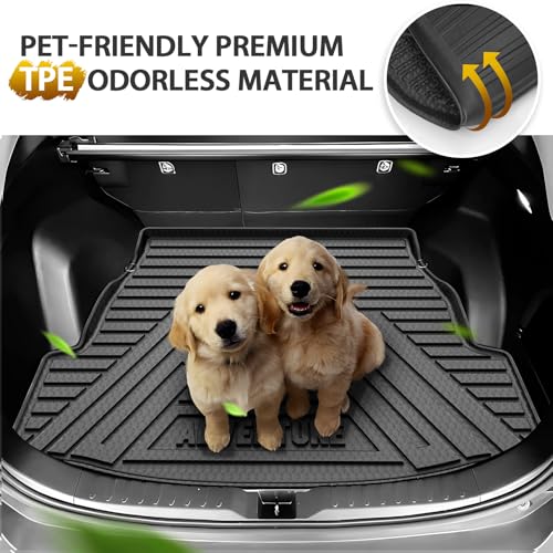 Powerty Trunk Mat for Toyota RAV4 2019-2025 Accessories(Include Hybrid&Gasoline), All Weather Cargo Mat TPE Cargo Liner Replacement for Rav4 Rear Trunk Liner,Black - size: Cargo Mat｜For｜19-25｜Toyota Rav4