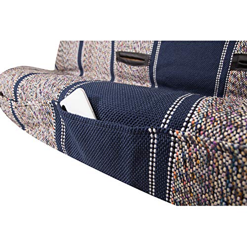 Universal Baja Saddle Blanket Bench Full Size Seat Cover Fits Ford, Chevrolet, Dodge, and Full Size Pickup Trucks (Blue) - color: Blue