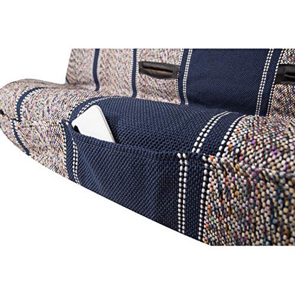 Universal Baja Saddle Blanket Bench Full Size Seat Cover Fits Ford, Chevrolet, Dodge, and Full Size Pickup Trucks (Blue)