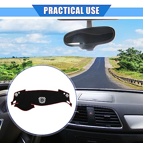 Car Dashboard Cover Compatible for Nissan Altima 13-18, Protective Polyester Red Center Console Interior Trim Dash Cover Mat Pad