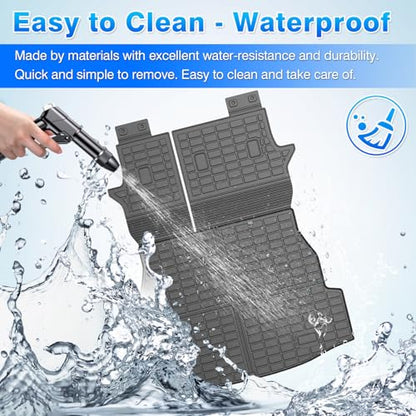 RAV4 Floor Mats - Car Mats for Toyota RAV4 2019-2025, All Weather Floor Mats Cargo Liner with Backrest Mat and Door Sill Guards for RAV4 Accessories, Heavy Duty Rubber Mats - size: 1)Toyota RAV4 19-25 Full Set