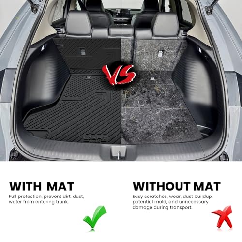 LASFIT Floor Mats & Cargo Mat with Backrest Mat for Honda HRV 2027 2026 2025 2024 2023 Sport/LX/EX-L & for Acura ADX 2025-2026, All Weather TPE Custom Fit HR-V Floor Liner Accessories Full Set - style: 6）For Honda HR-V | 2023-2027 | Full Set