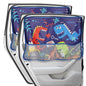 Car Window Shade for Baby, 2 Pack Car Sun Shades with Storage Net Pocket Auto Window Curtain 7 Suction Cups Blue Dinosaurs for Sun/Heat/UV Rays Protection Kids - color: Blue Dino-2pcs
