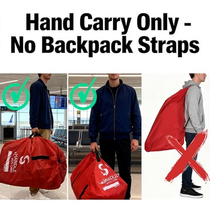 Car Seat Travel Bag for Airplane - Fits Convertible Car Seats, Infant carriers & Booster Seats, Black-Upgrade - color: Black-Upgrade