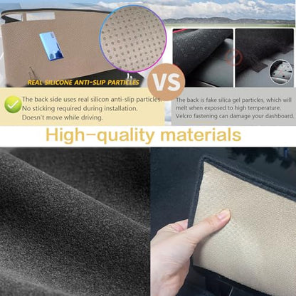 Dashboard Cover Suitable for Honda CR-V 2012 2013 2014 2015 2016 Car Dashboard Cover Sun Visor Mat Non-Slip Polyester Dashboard Accessories (Black) - size: 2012-2016 For Honda CR-V