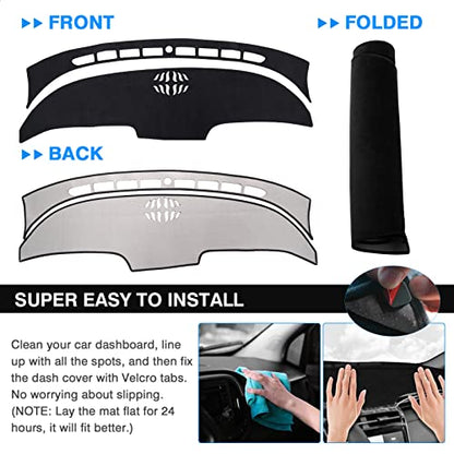 Autorder Dashboard Cover Mat for Hyundai Santa Cruz 2022 2023 2024 Accessories Dash Cover Flannel Dash Mat Sunshade Glare UV Rays Protector - size: 2022-2024 Hyundai Santa Cruz