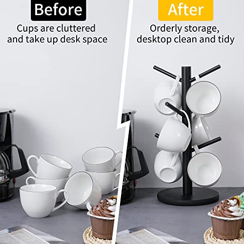 MyLifeUNIT Mug Holder Tree, Coffee Cup Holder with 6 Hooks (Black) | MyLifeUNIT - color: Black