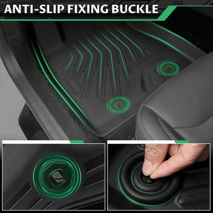 Floor Mats for Toyota Highlander 2001-2007, NOT for with 3rd Row or Hybrid, ONLY 5 Seats, TPE Mats for Highlander Base Limited Sport,Waterproof Custom Fit Floor Liners & Backrest Mat &Cargo Liner