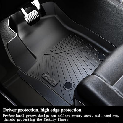 Floor Liners & Cargo Liners & Backrest Mat for 2017-2024 2025 2026 Jeep Compass,TPE All Weather Protection Car Floor Mats with Trunk Mat Covering The Backrest - size: 2017-2024 Jeep Compass Car Mats(Full Set)