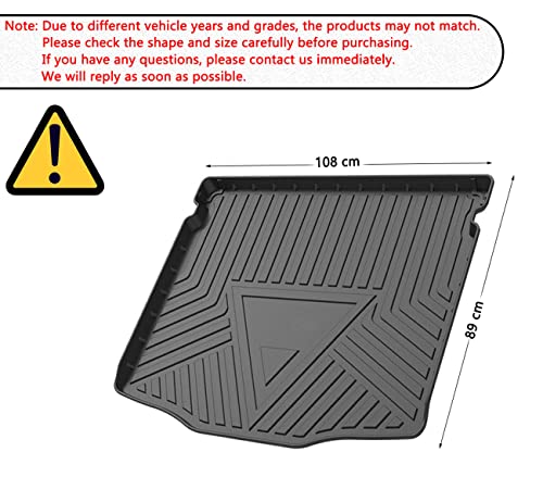 Escape Cargo Liners - Compatible with 2020-2025 2026 Ford Escape（Not for Hybrid）, All Weather Rear Trunk Tray Cargo Mats Protector 3D Waterproof Durable Odorless Anti-Slip Accessories