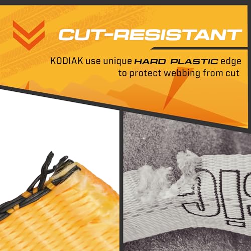 Adjustable Vehicle Tire Tie Down Straps Kit– 4pk Heavy Duty Tire Straps with Snap Hooks 10,000 lbs. Working Load 3333 lbs. Lasso 4 x Tow Strap Kit for Car, Truck, ATV Towing Accessories