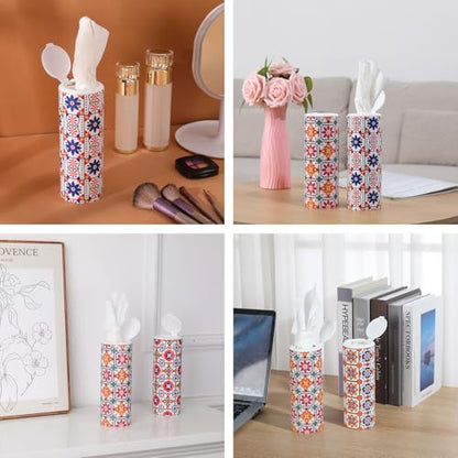 Modern Car Tissues Cylinder 4 Packs (4 Canisters/200 Tissues) - Plastic, Ct-3 - color: Ct-3