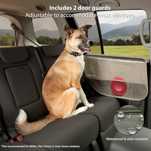 Kurgo Rover Car Door Dog Cover, Polyester Pet Protector for Sedans and SUVs, Waterproof Guard, Adjustable, Easy to Clean, Quick Installation, Storage Pockets, Travel Accessories - Charcoal Grey - color: Charcoal Grey, size: 1 Count (Pack of 1)