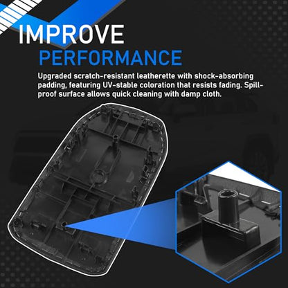 Leather Center Console Armrest Cover Black Storage Lid Protector Compatible with 2019-2023 Toyota Rav4 Replaces 58920-42010-C0