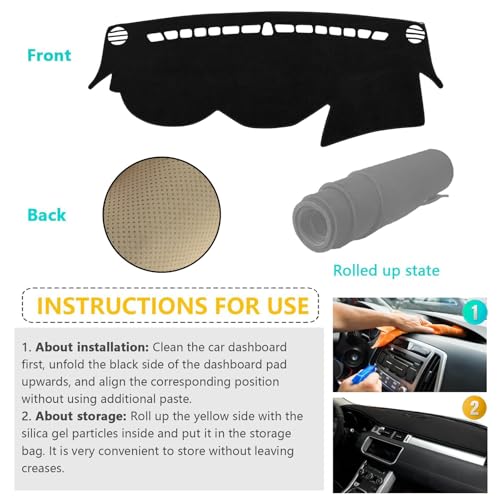 Dashboard Cover Suitable for Hyundai Sonata 2011 2012 2013 2014 Car Dashboard Cover Sun Visor Mat Non-Slip Polyester Dashboard Accessories - size: 2011-2014 for Hyundai Sonata