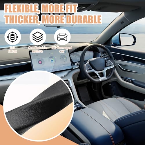 Car Seat Gap Filler Set of 2, Premium Interior Car Accessories, Multifunctional Car Storage Solution with Non-Slip Design, Fits Most Vehicles (Brown) - color: Brown