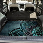 Universal Car Trunk Mat, All Weather Trunk Protection Cargo Liner, Stylish Vehicle Interior Accessories, Durable Cargo Mat Rear Trunk Line Suitable for Most Car (Blue-Green Mandala, 29" x 39") - color: Blue-Green Mandala