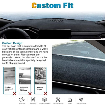 x xotic tech Center Console Dashboard Mat Pre-Cut Non-Slip Sunshield Sun Glare Protector Dash Carpet Pad Black Cover Compatible with Ford Escape 2020 2021 2022 2023 2024 2025 2026 - color: Compatible with Escape 2020-2026