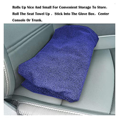 Car Seat Cover Protector Front Seats,for Gym Workout,Running,Swimming,Beach and Hiking,Waterproof Sweat Towel Bucket Seat Covers for Cars SUV Trucks (Blue, 1Pcs)